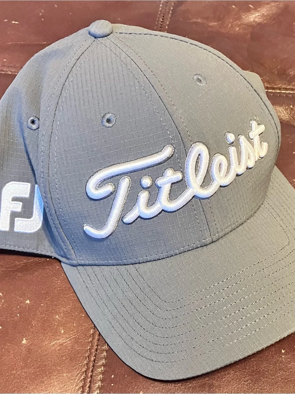 Titleist Olive Gray Snapback Hat with White Logo